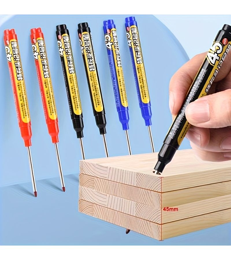 15 Red Nozzle Marker Pens Long Tip Quick Dry Oil Based Ink for Crafts Wood Metal - Image 1