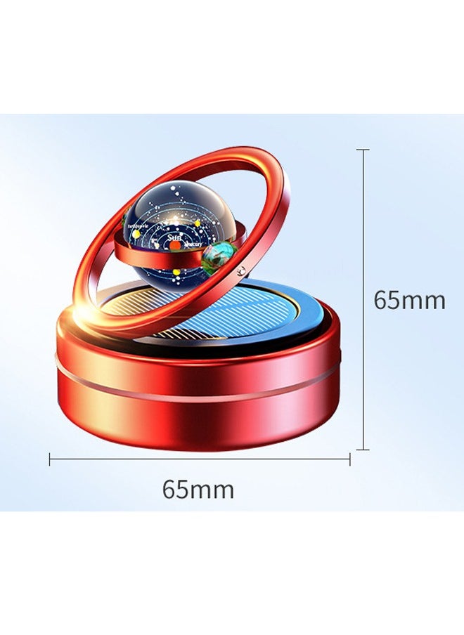 ZCM-HAPPY Solar Powered Car Air Freshener with Rotating Solar System Themed Crystal Ball - Aromatherapy Ornament for Vehicle, Soothing Fragrance with Solar Motion  - Image 2