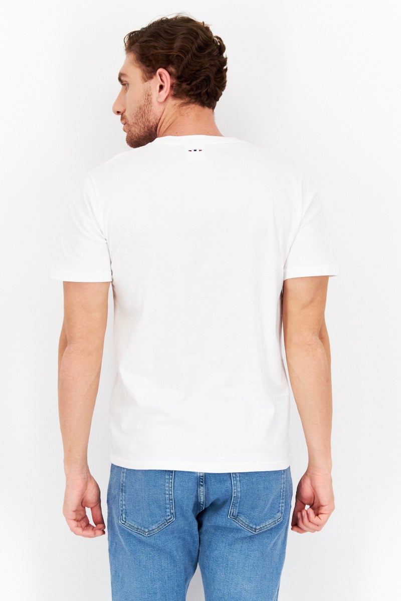 Nordland Men Crew Neck Short Sleeve Printed T-Shirt, White - Image 4