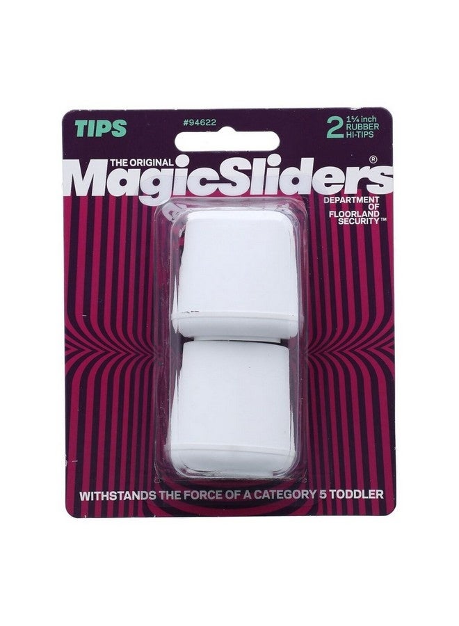 ماجيك سلايدرز 2 قطعة أطراف أرجل مطاطية دائري للأثاث بلون ابيض 1-1/4 بوصة 94622 - Image 1