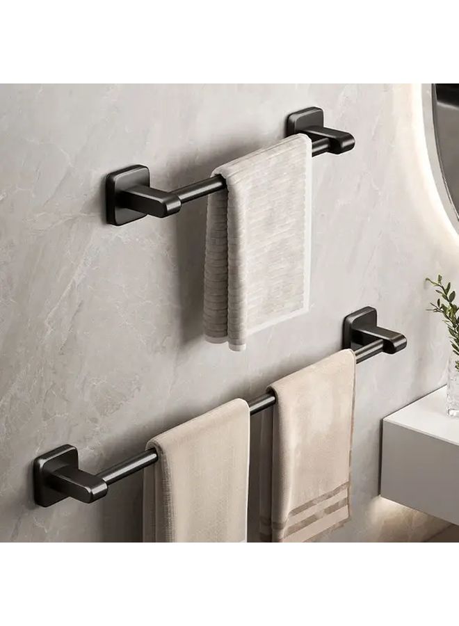 Non Punching Wall Mounted Towel Rack For Bathroom Gun Ash 19 69inch Single Bar Storage - Image 3
