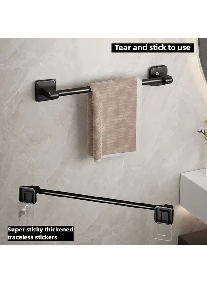 Non Punching Wall Mounted Towel Rack For Bathroom Gun Ash 19 69inch Single Bar Storage - Image 1