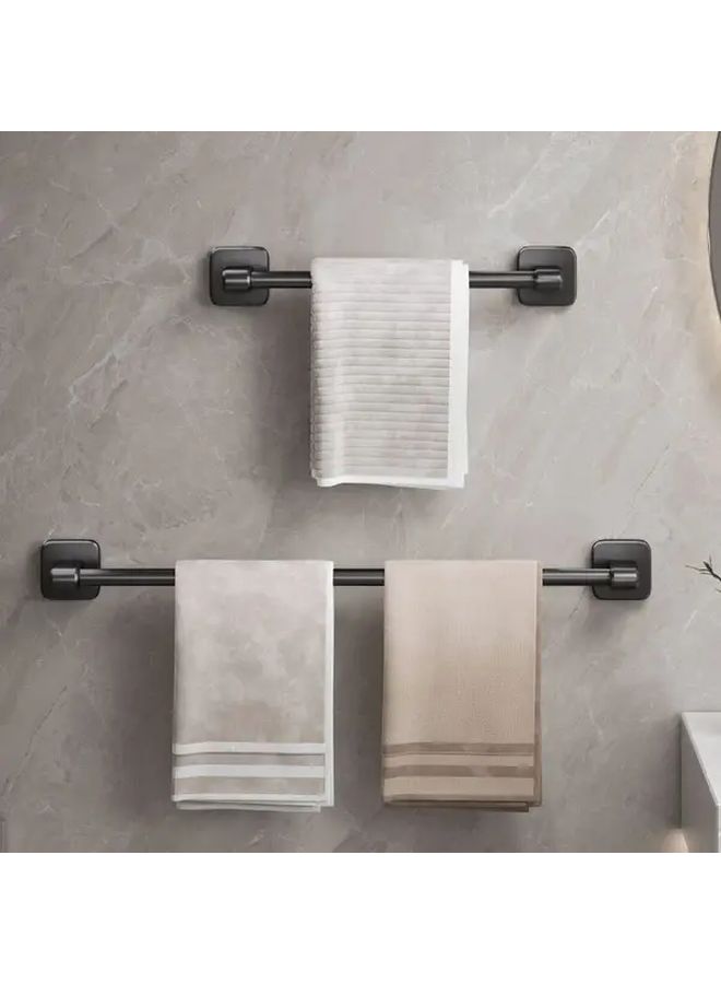 Non Punching Wall Mounted Towel Rack For Bathroom Gun Ash 19 69inch Single Bar Storage - Image 5