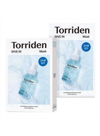 DIVE-IN Hyaluronic Acid Facial Sheet Masks (10 Count), Moisturizing Sheet Mask for Sensitive, Dry Skin | Fragrance-Free Alcohol-Free No Colorants | Vegan, Cruelty-Free Korean Skin Care - pzsku/ZD151BA75B56B292C3DA8Z/45/_/1714742184/172c58b1-3745-45c1-93f3-bf772f6d6e00