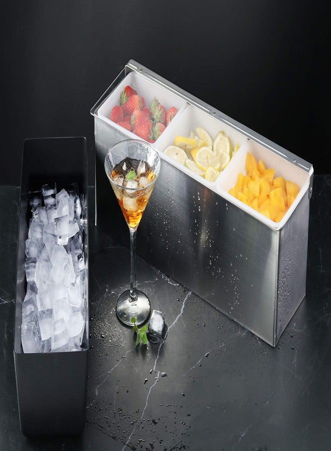 نيو ستار فود سيرفيس نيو ستار لخدمات الطعام | موزعات توابل متعددة الأقسام بجودة المطاعم (فضي، 3 أقسام) - Image 4