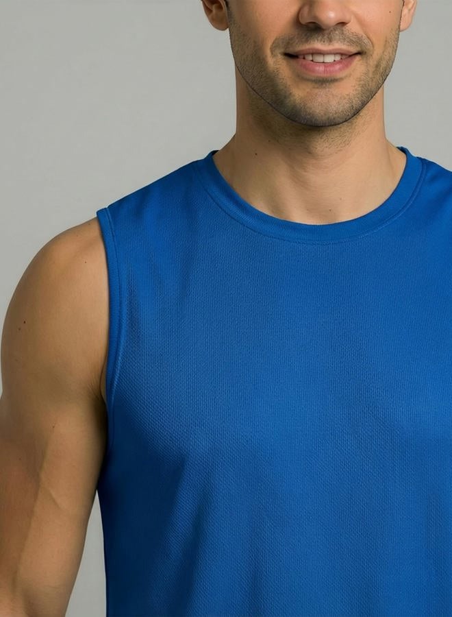 REALESSENTIALS Men's Mesh Tank Top Quick Wicking Jersey Sleeveless Muscle Active Performance Sport Basketball Beach Gym Workout Running Training Fitness Athletic Bodybuilding Undershirt Breathable- Set 10, L - Image 3