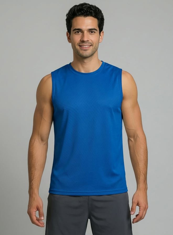 REALESSENTIALS Men's Mesh Tank Top Quick Wicking Jersey Sleeveless Muscle Active Performance Sport Basketball Beach Gym Workout Running Training Fitness Athletic Bodybuilding Undershirt Breathable- Set 10, L - Image 2