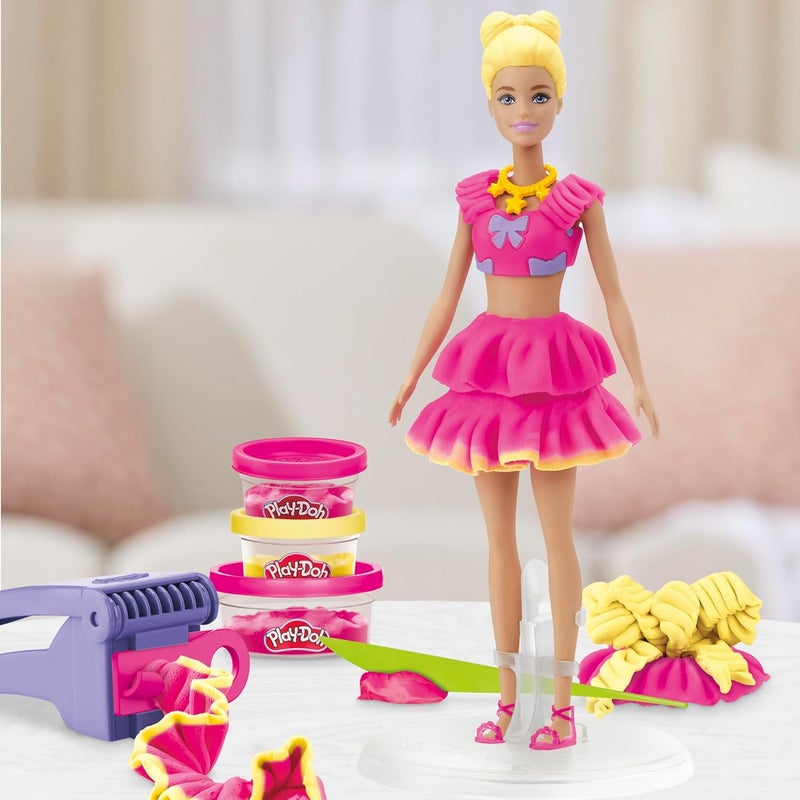 Play-Doh 0Barbie Ruffles and Bows Set with Doll and Fashion Accessories - Image 3