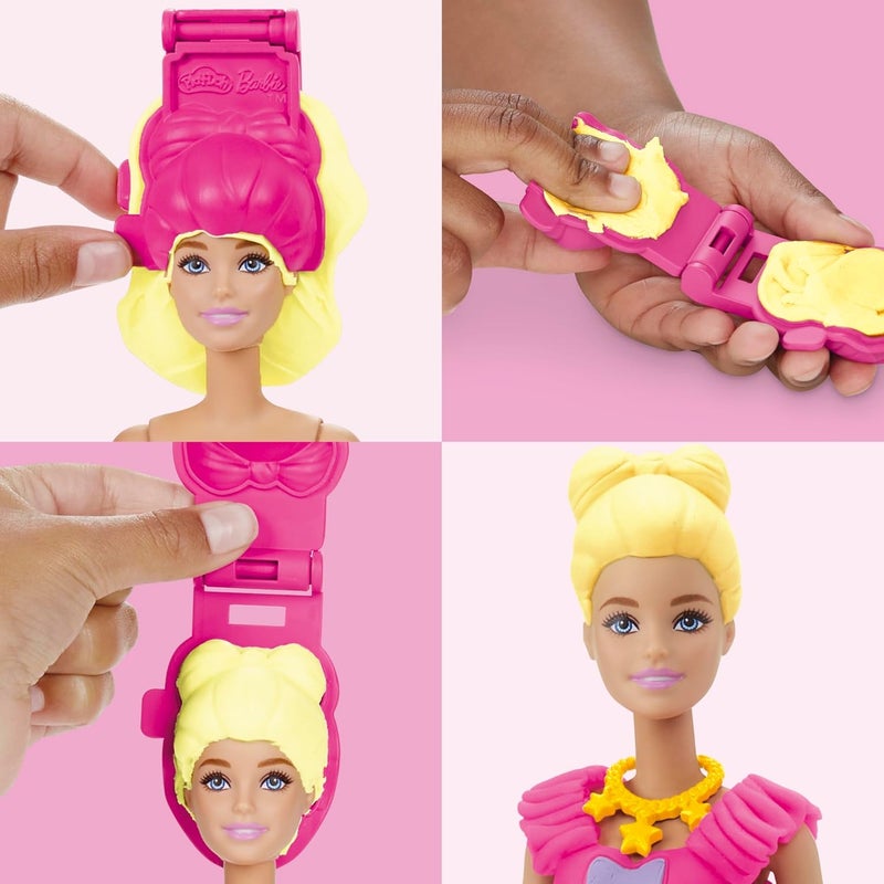 Play-Doh 0Barbie Ruffles and Bows Set with Doll and Fashion Accessories - Image 4