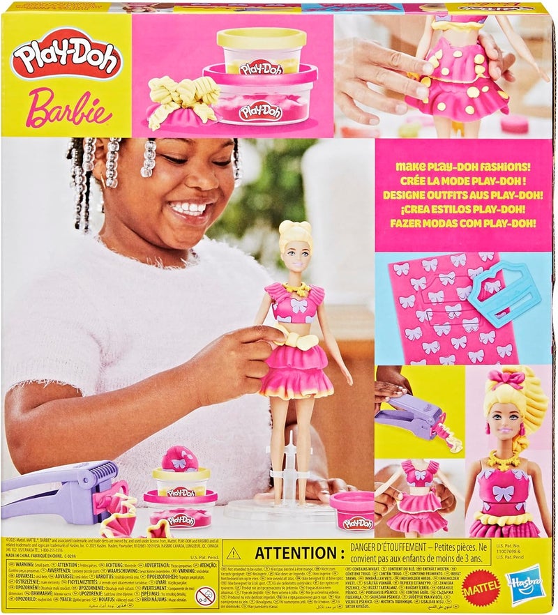 Play-Doh 0Barbie Ruffles and Bows Set with Doll and Fashion Accessories - Image 2
