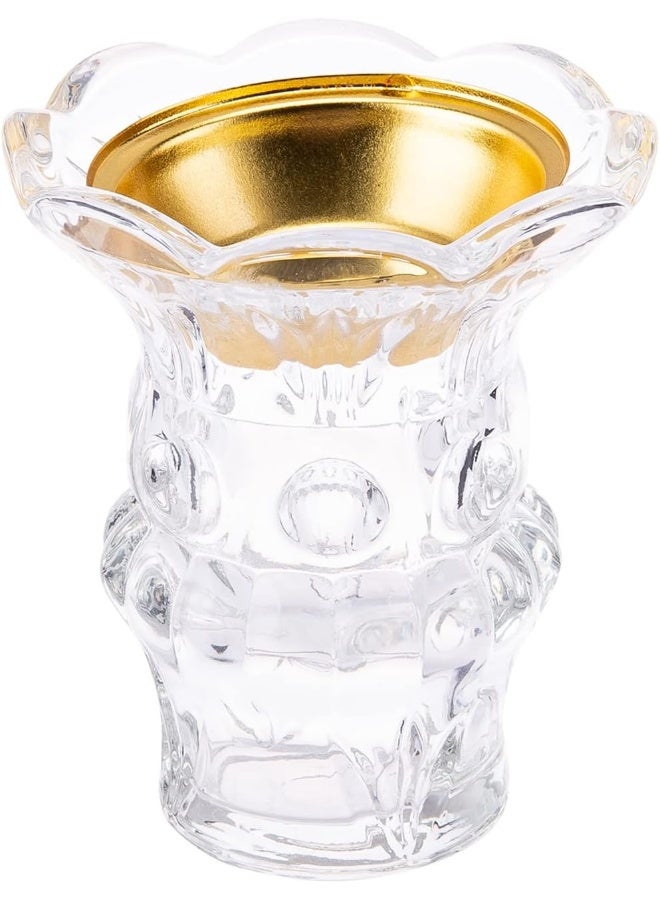 AKDC Crystal Incense Burner L(8CM) XW(8CM) XH(9CM) Transparent - Image 1