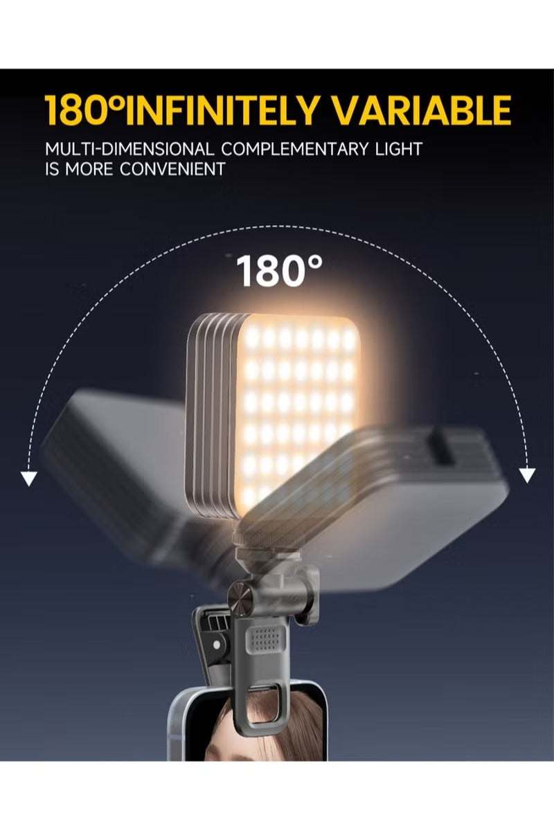 Selfie Light, 80 LED Beads Phone Light, Video Light for Meeting, Portable Clip Camera Light with Dimmable 2500-9000K with 2000mAh Battery. Compatible for Camera Selfie Stick Tripod. - Image 4