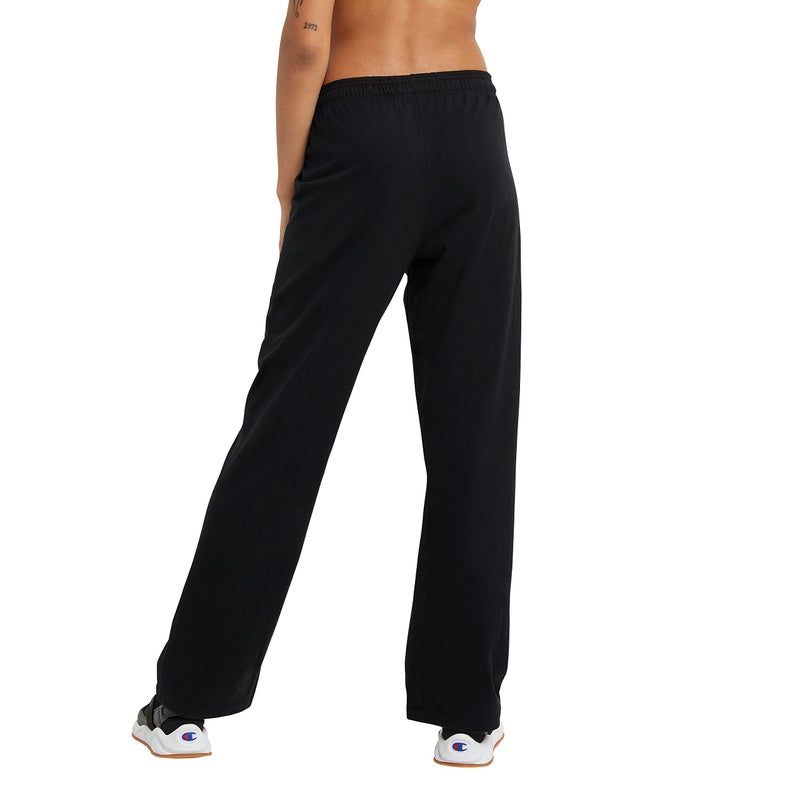 Champion, Lightweight Lounge, Comfortable Jersey Pants for Women, 31.5" (Plus Size Available), Black, X-Large - Image 2