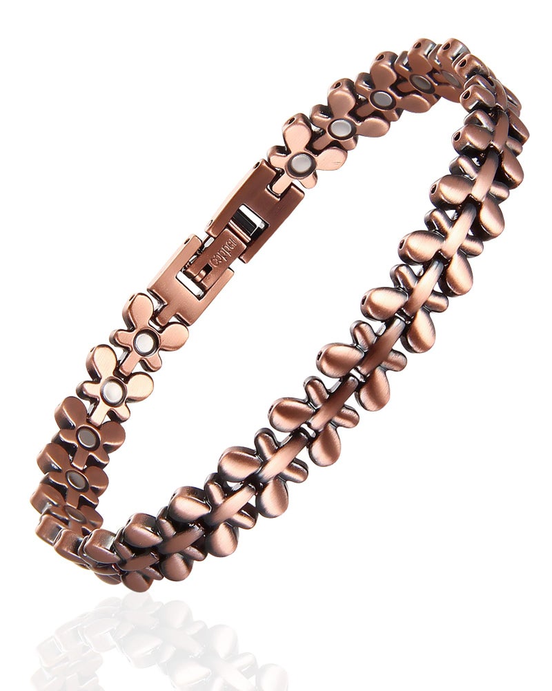 BioMag 99.99% Copper Bracelets for Women, Magnetic Bracelets with 3500 Gauss Neodymium Magnets with Adjustable Sizing Tool & Jewelry Box (Copper) - Image 1