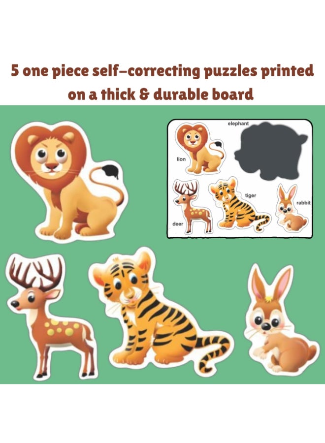 Creative's Smart First Picture Jigsaw Puzzles for Kids, Wild Animals Educational Toy, Picture Recognition, Learning Skills, Vocabulary & Matching Games for Toddlers Gift for Boys & Girls Ages 2 3 4 - Image 3