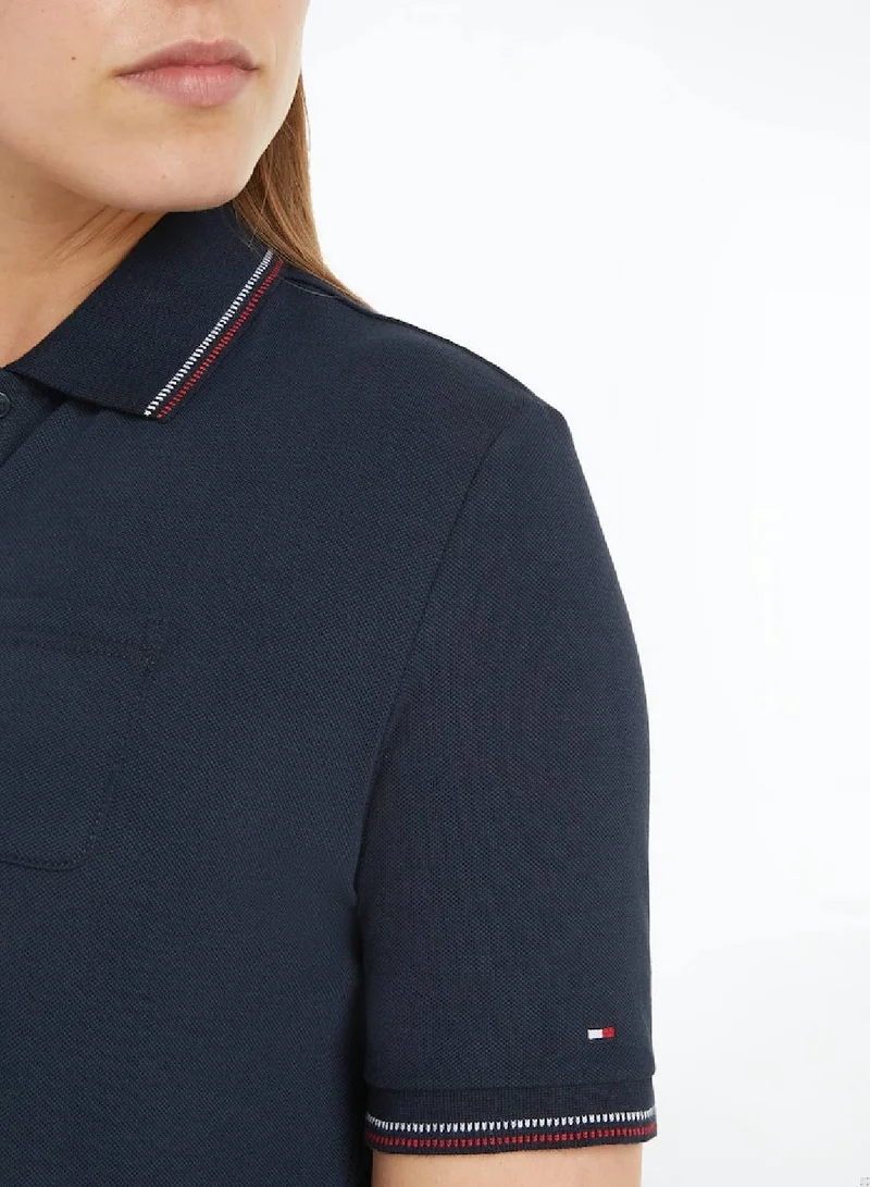 TOMMY HILFIGER Regular Tipping Polo Dress