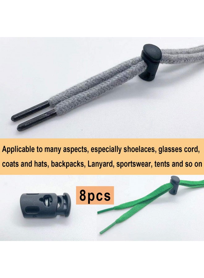Luckkyme 24Pack Replacement Drawstrings Drawcords 8 Pieces Cord Locks for Pants Sweatpants Hoodies Scrubs Jackets Shorts, with 3 Pieces Drawstring Threader Re-Threader Tool 53" Long (12 Color)  - Image 4