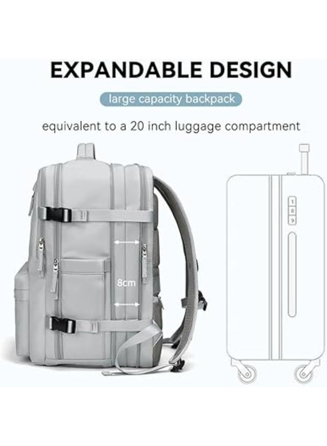 Beauenty Large Travel Backpack, Carry On Backpack for Men, Airline Flight Approved Waterproof 16 Inch Laptop Backpack with Shoe Compartment Casual Daypack Backpacks - Image 3