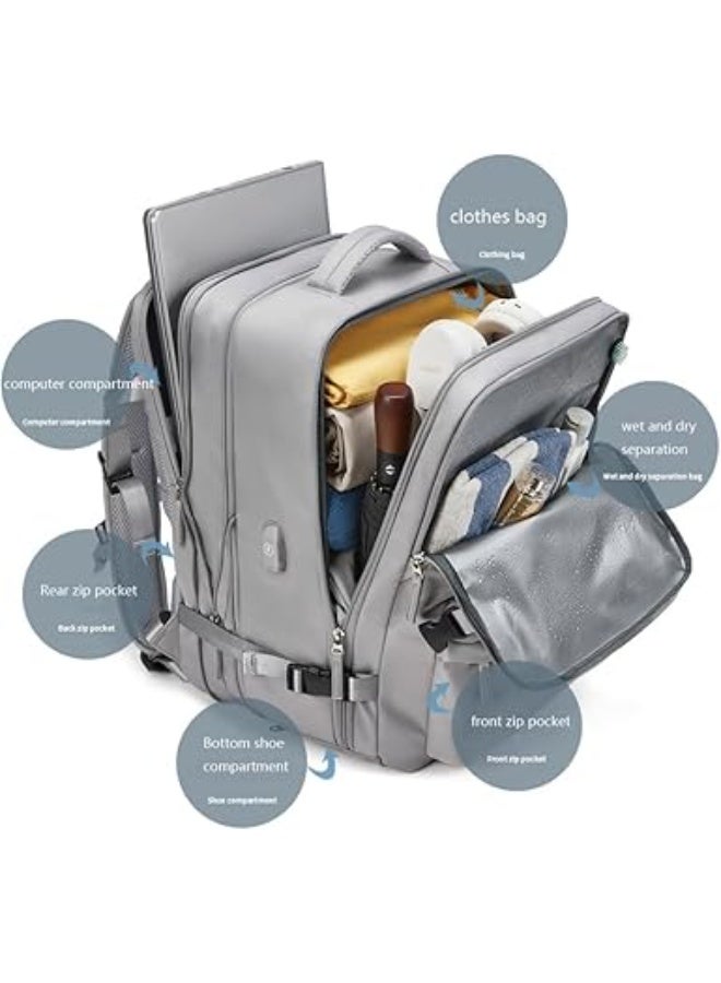 Beauenty Large Travel Backpack, Carry On Backpack for Men, Airline Flight Approved Waterproof 16 Inch Laptop Backpack with Shoe Compartment Casual Daypack Backpacks - Image 5