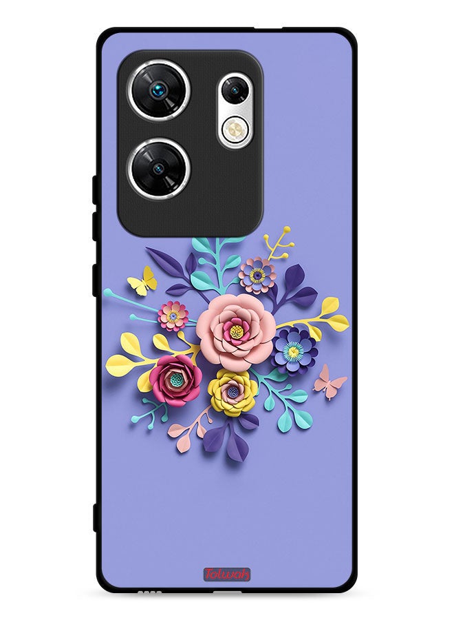 Tolwak Infinix Zero 30 4G Protective Case Cover Flowers Art  - Image 1