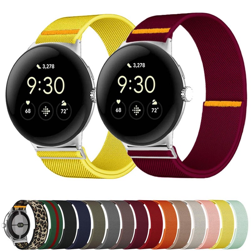 For Google Pixel Watch 3 45Mm Adjustable Single Loop Elastic Nylon Watch Band(Black) - Image 4