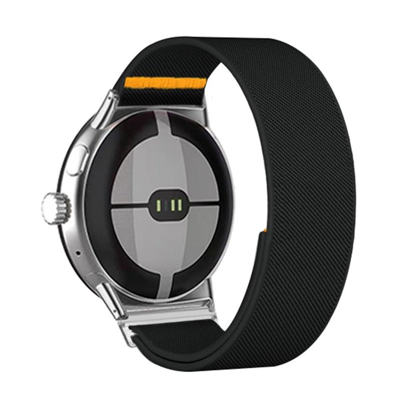 For Google Pixel Watch 3 45Mm Adjustable Single Loop Elastic Nylon Watch Band(Black) - Image 2