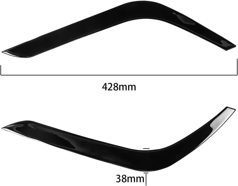 Vuzmode Gloss Black Headlight Eyebrow Stickers for Toyota Tundra - Image 2