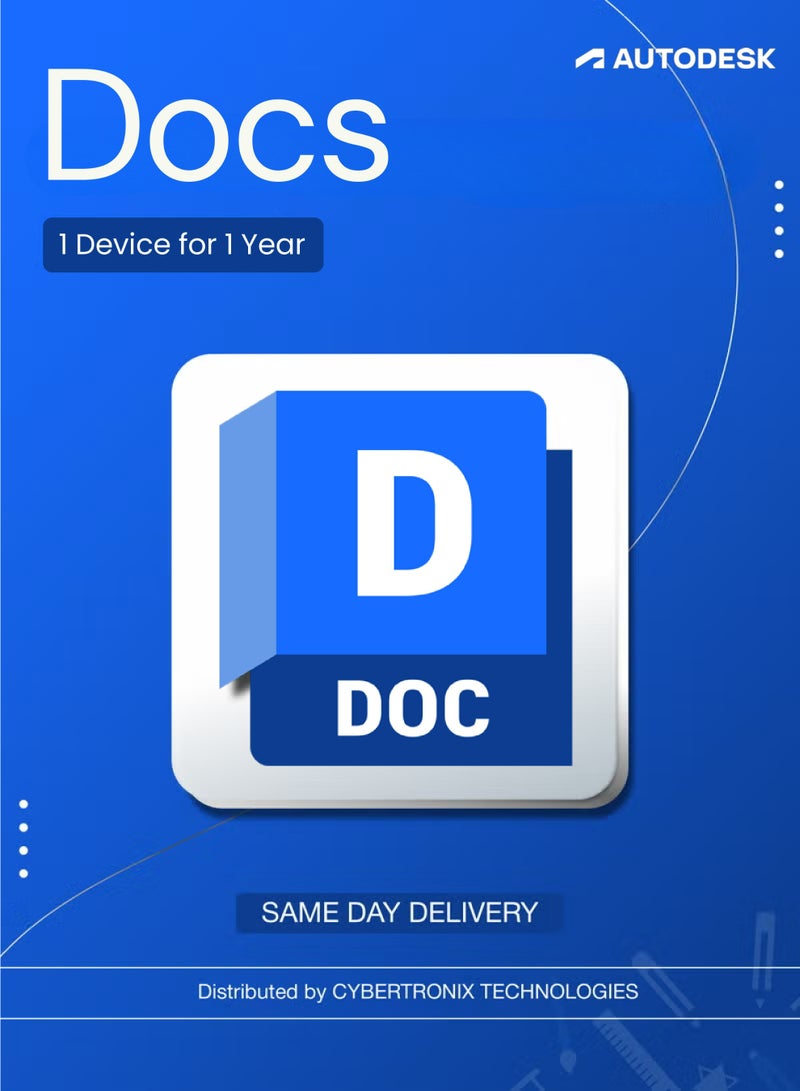 Autodesk Docs ( Commercial Version ) | 1 Device for 1 Year | Digital License | SAME DAY DELIVERY