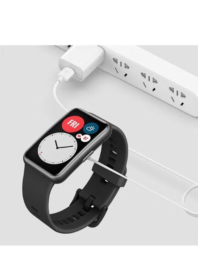 واي جيه متوافق مع شاحن Huawei Watch Fit Honor Band 6 ، كابل شحن USB لاستبدال الساعة الذكية 100 سم ، شاحن مغناطيسي (أبيض) 1 قطعة - Image 5