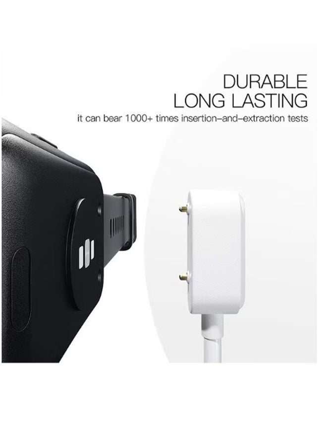 واي جيه متوافق مع شاحن Huawei Watch Fit Honor Band 6 ، كابل شحن USB لاستبدال الساعة الذكية 100 سم ، شاحن مغناطيسي (أبيض) 1 قطعة - Image 4