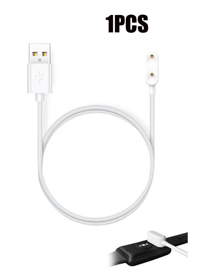 واي جيه متوافق مع شاحن Huawei Watch Fit Honor Band 6 ، كابل شحن USB لاستبدال الساعة الذكية 100 سم ، شاحن مغناطيسي (أبيض) 1 قطعة - Image 1