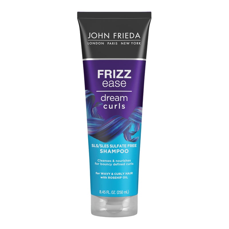 John Frieda Anti Frizz, Frizz Ease Dream Curls Shampoo, SLS/SLES Sulfate Free Shampoo for Curly Hair, Helps Control Frizz, with Curl Enhancing Technology, 8.45 Fluid Ounces - Image 1