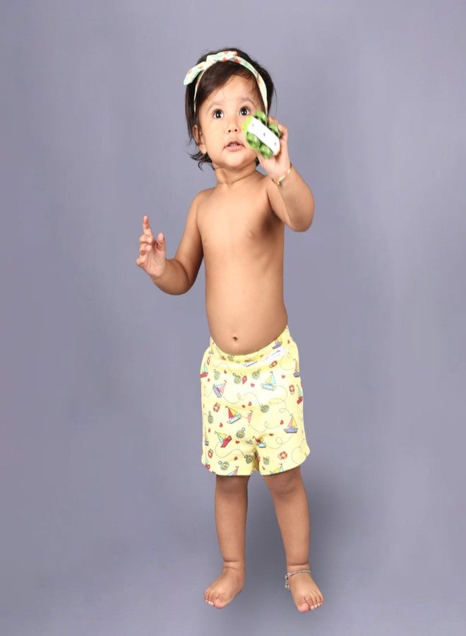 SNUGKINS Potty Training Shorts for Toddlers, Boys and Girls | 100% Cotton. (Size 2, Fits 2 3 Years) - Pack of 2 Multi-Color - Image 3