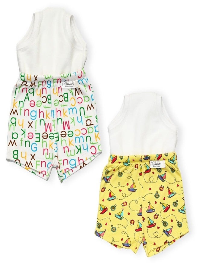 SNUGKINS Potty Training Shorts for Toddlers, Boys and Girls | 100% Cotton. (Size 2, Fits 2 3 Years) - Pack of 2 Multi-Color - Image 1