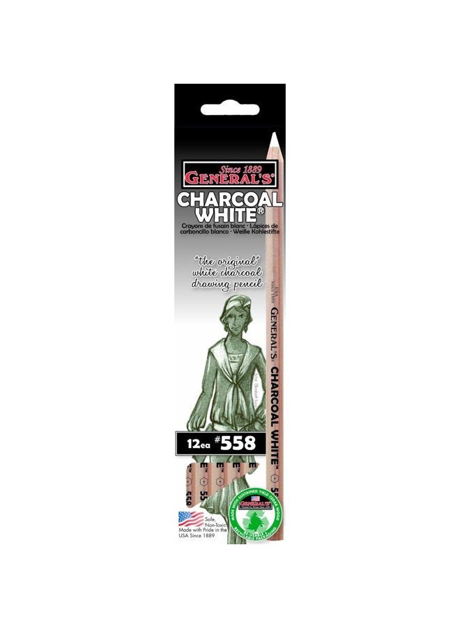 General's Charcoal Pencil White - Image 1