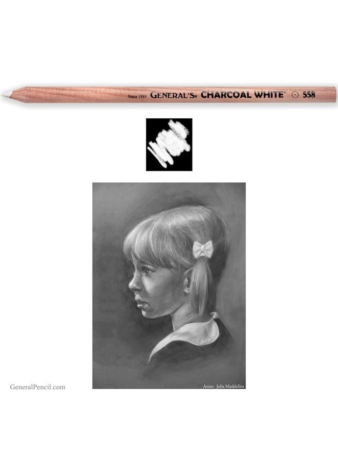 General's Charcoal Pencil White - Image 2