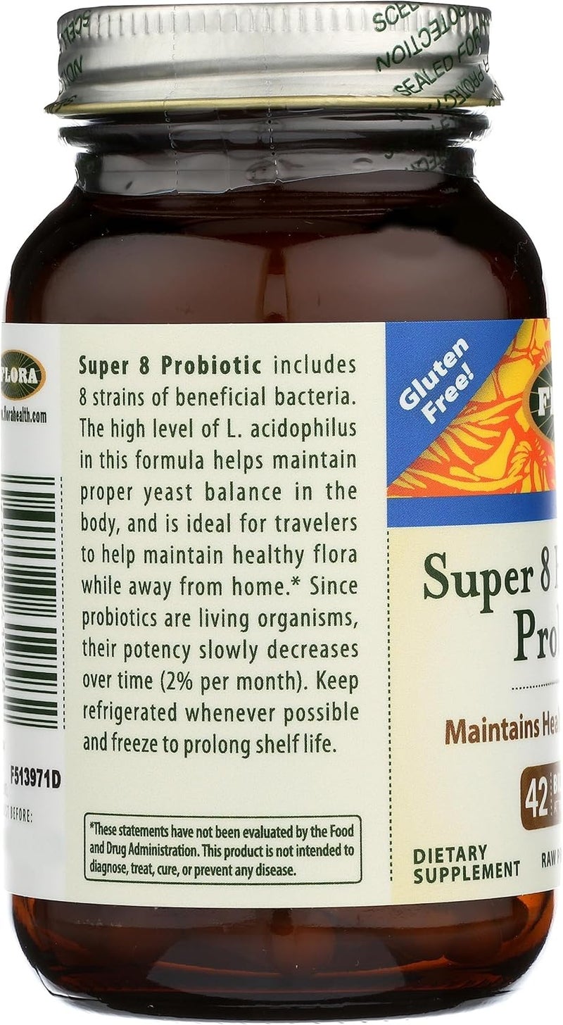 Flora Udo's Choice Super 8 Hi-Potency Probiotic - 30 Capsules with 42 Billion CFU for Digestive and Yeast Balance - Image 4