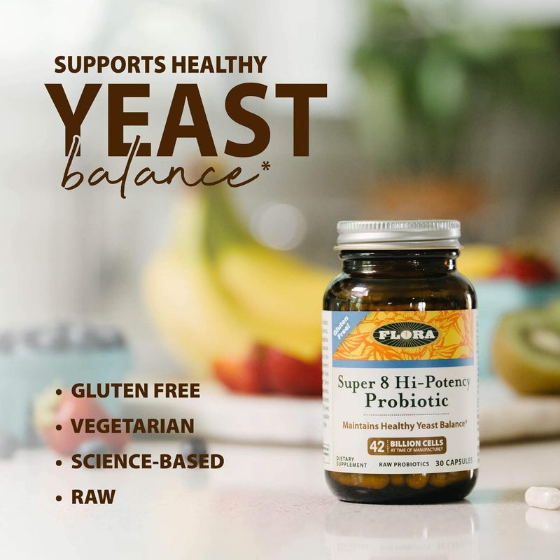 Flora Udo's Choice Super 8 Hi-Potency Probiotic - 30 Capsules with 42 Billion CFU for Digestive and Yeast Balance - Image 5