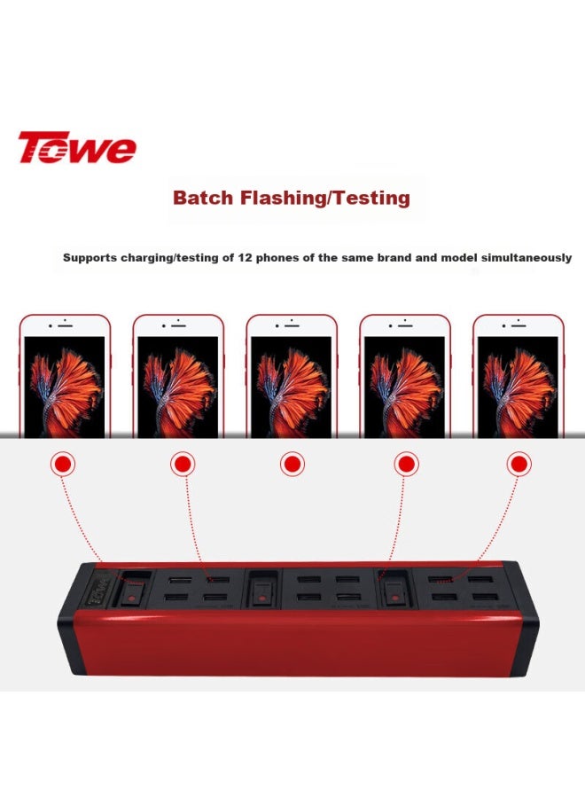 Towe Multi-port Usb Industrial Grade Charging Socket Pdu Power Strip With Individual Control, 12 Usb Ports - Image 2