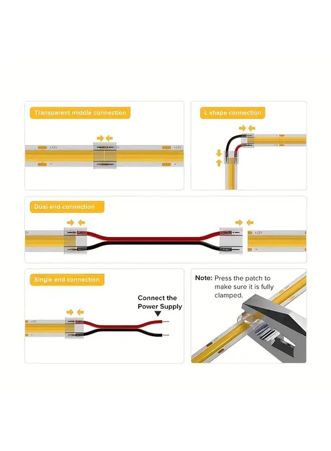 مجموعة موصلات COB LED 14 قطعة شفافة 10 مم ثنائية السن (2pin) - Image 2