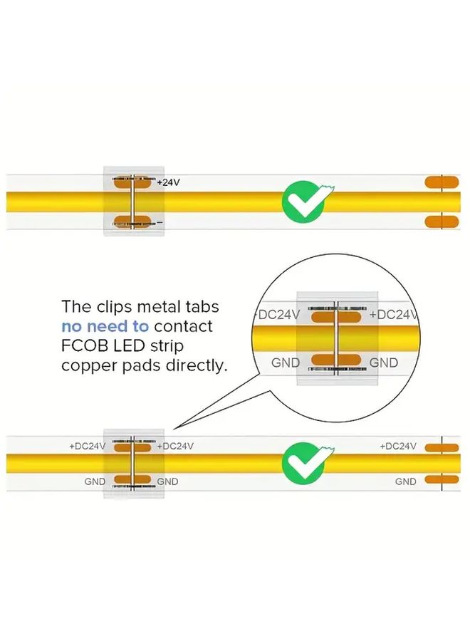 مجموعة موصلات COB LED 14 قطعة شفافة 10 مم ثنائية السن (2pin) - Image 5