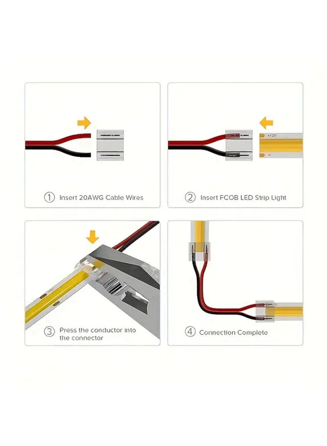 مجموعة موصلات COB LED 14 قطعة شفافة 10 مم ثنائية السن (2pin) - Image 3