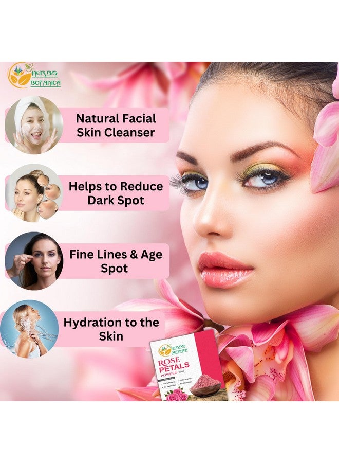 هيربس بوتيانيكا مسحوق بتلات الورد العضوي من هيربز بوتانيكا - مسحوق ورد طبيعي خالٍ من المواد الكيميائية لأقنعة الوجه والعناية بالبشرة ومستحضرات التجميل المنزلية والعلاج بالروائح والاستخدام في الطهي - 2 أونصة، بدون مواد حافظة أو ألوان مضافة - Image 5