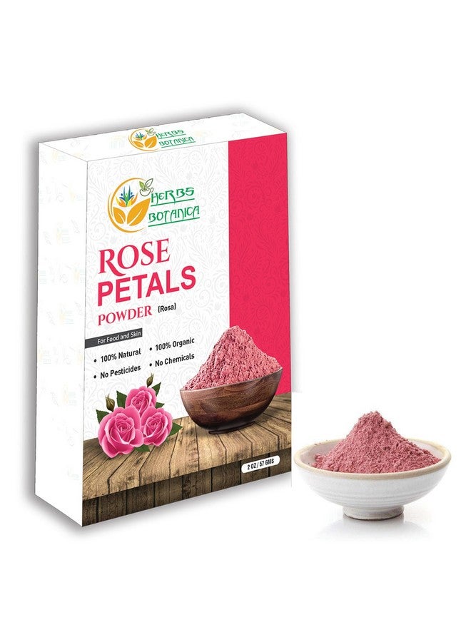 هيربس بوتيانيكا مسحوق بتلات الورد العضوي من هيربز بوتانيكا - مسحوق ورد طبيعي خالٍ من المواد الكيميائية لأقنعة الوجه والعناية بالبشرة ومستحضرات التجميل المنزلية والعلاج بالروائح والاستخدام في الطهي - 2 أونصة، بدون مواد حافظة أو ألوان مضافة - Image 1