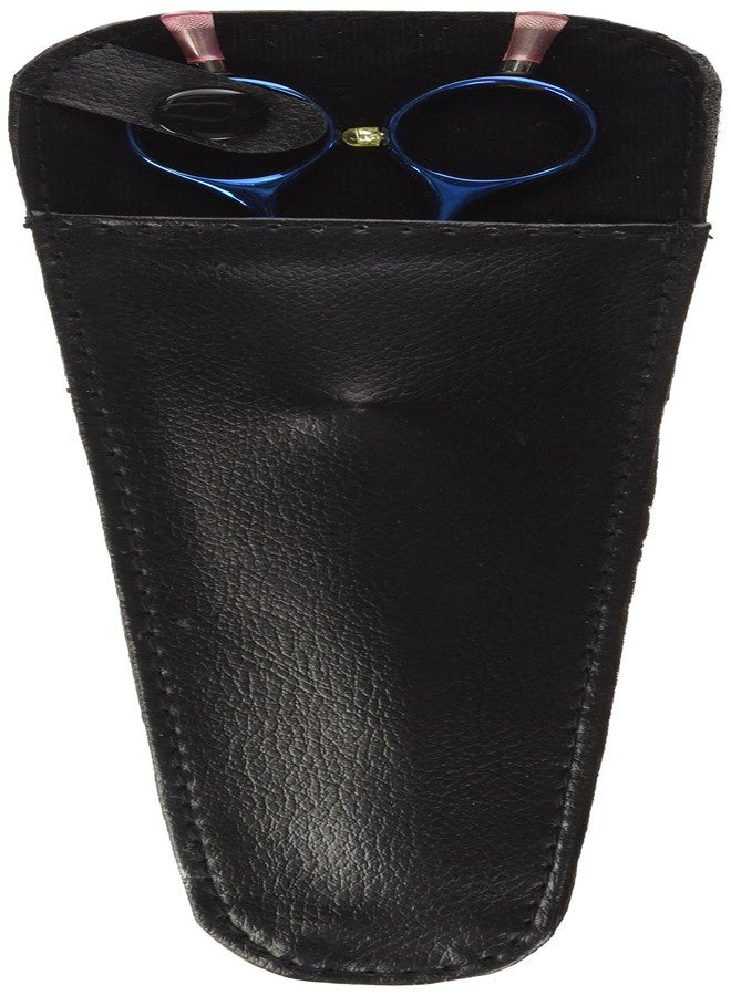 شيرز دايركت مقص قص ياباني منحني من التيتانيوم الأزرق 440C من ShearsDirect مع حجر كريم وردي، مزود بخاصية شد الشعر ومسند مزدوج للأصابع، 8.0 بوصة - Image 3