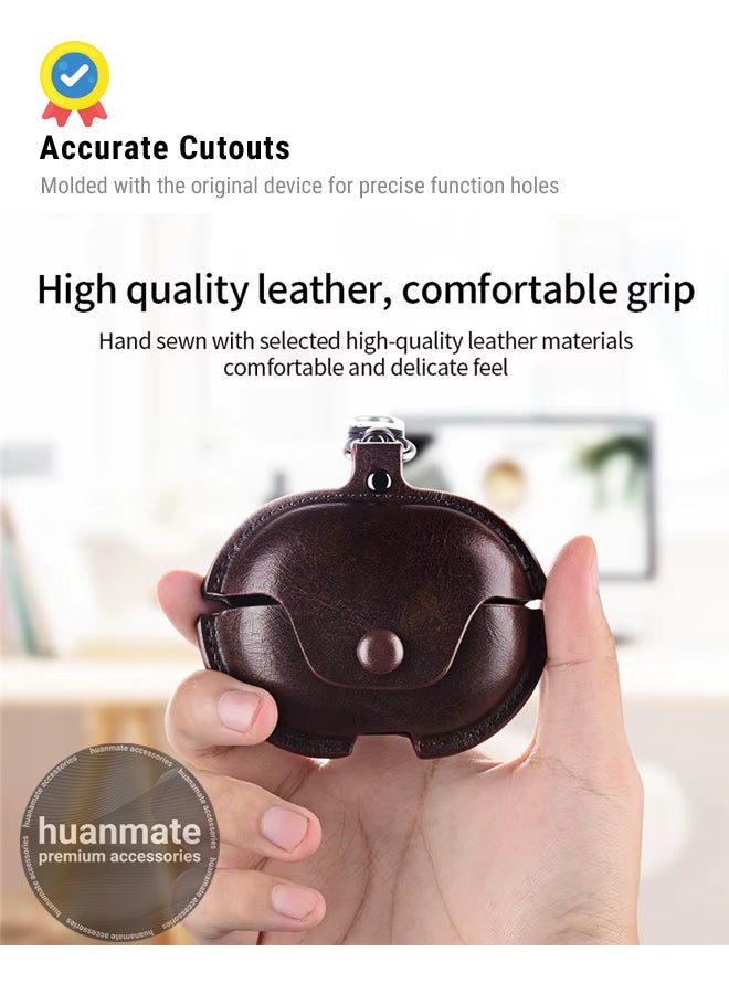huanmate Huawei FreeBuds Pro 4 Shockproof Protection Case Cover - Dark Brown - Lightweight, Stylish Design, Accurate Cut-outs - Easy to Install & Remove - Durable Shield for Your Huawei FreeBuds Pro 4 - Image 5