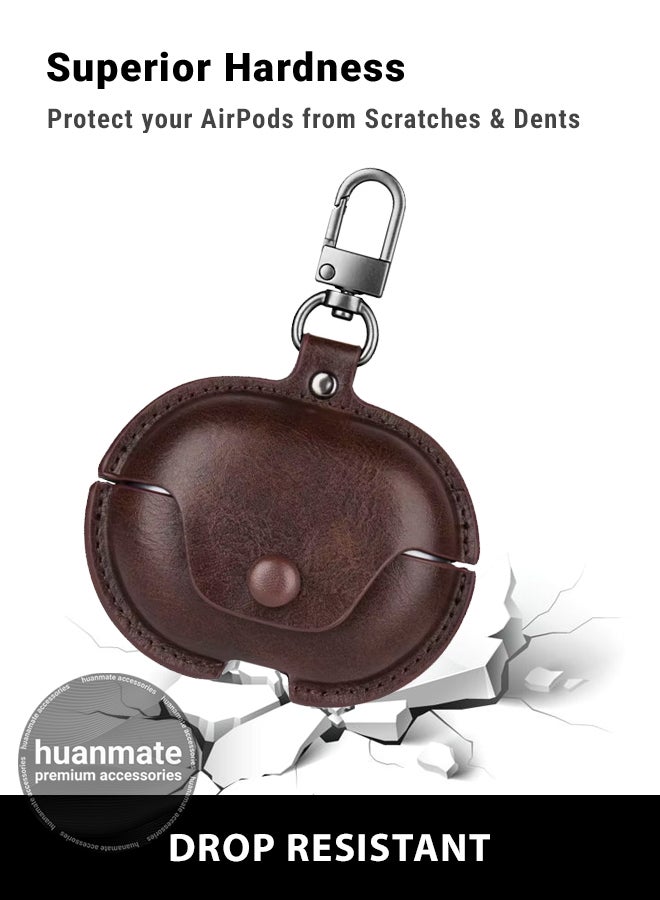 huanmate Huawei FreeBuds Pro 4 Shockproof Protection Case Cover - Dark Brown - Lightweight, Stylish Design, Accurate Cut-outs - Easy to Install & Remove - Durable Shield for Your Huawei FreeBuds Pro 4 - Image 4