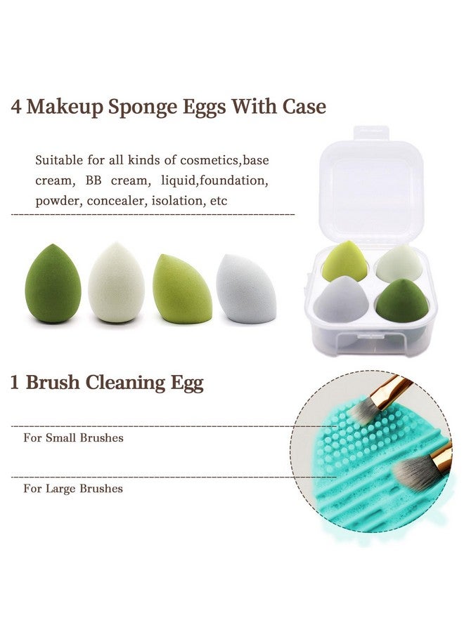 Koccido Makeup Brushes 22 Pcs Makeup Kit,Foundation Brush Eyeshadow Brush Make Up Brushes Set (Green, 22 Piece Set) - Image 3