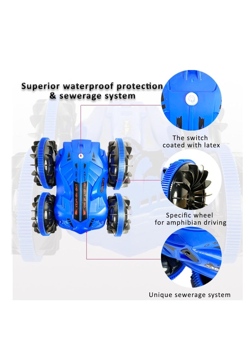 GOLD MANTIS Amphibious Stunt Electric Double-sided Drift Remote Control Car 360 Degree Waterway Amphibious Stunt Car High-speed Racing Summer Beach Crawler Toy Car - Image 3