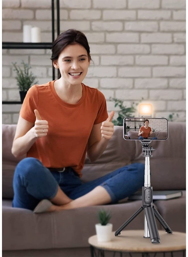DUSALA Selfie Stick Tripod with Fill Light, 167cm Extendable Phone Tripod Stand with Remote Shutter for Travel, Vlogging, Live Streaming Video and Photos,Phone Stand Compatible with iPhone and Android - Image 5